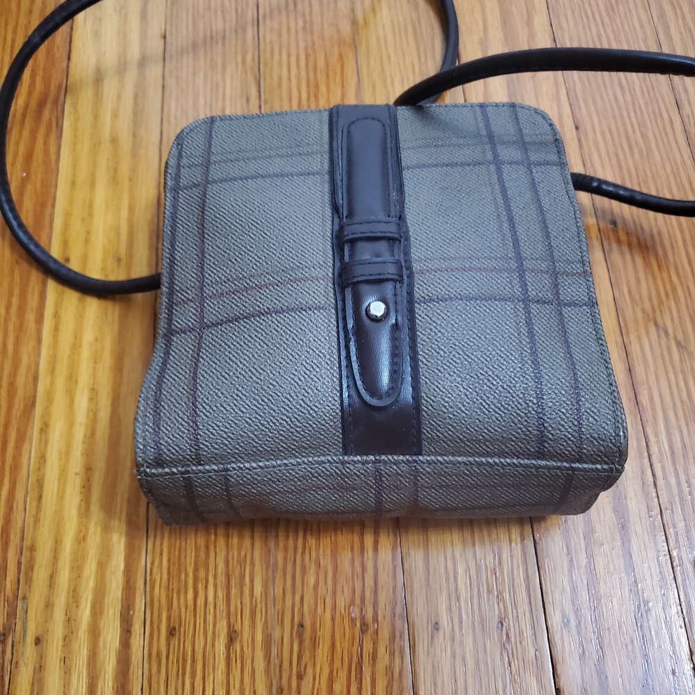 Liz Claiborne Vintage  Plaid  Crossbody Bag Unique Piece Womens